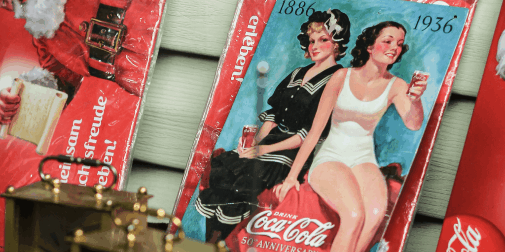 Brand storytelling image featuring Coca Cola vintage ad
